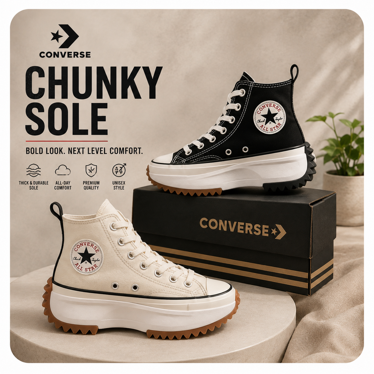 Chunky Sole Sneakers  for Men & Women
